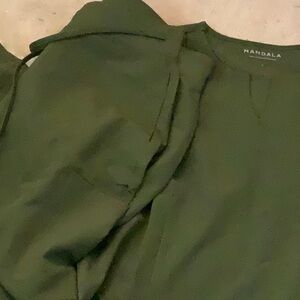 Mandala scrub set med/large w joggers in deep olive like figs